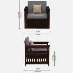 Camden Premium Fabric Single Seater Sofa - Image 5