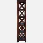 Driftola Mango Wood Book Rack with Rustic Distressed Finish and Iron Brackets - Image 7