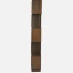 Aranyak Solid Wood Bookshelf with Bamboo Shelf Edges in Deep Forest Brown - Image 6