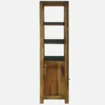 Varunex Mango Wood Bookshelf with Waterfall Edge Top in Blue Wash Finish - Image 2