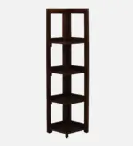 Sunora Engineered Wood Bookshelf with Gold Trim Legs in Desert Sand White - Image 4