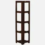 Sunora Engineered Wood Bookshelf with Gold Trim Legs in Desert Sand White - Image 7