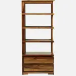 Ekant Solid Sheesham Wood Bookshelf in Dark Walnut Finish - Image 4