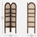 Dharitri Solid Sheesham Wood Bookshelf in Natural Oak Finish - Image 3