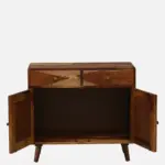 Arnav Sheesham Wood Utility Cabinet With Shelves In Walnut Finish - Image 7