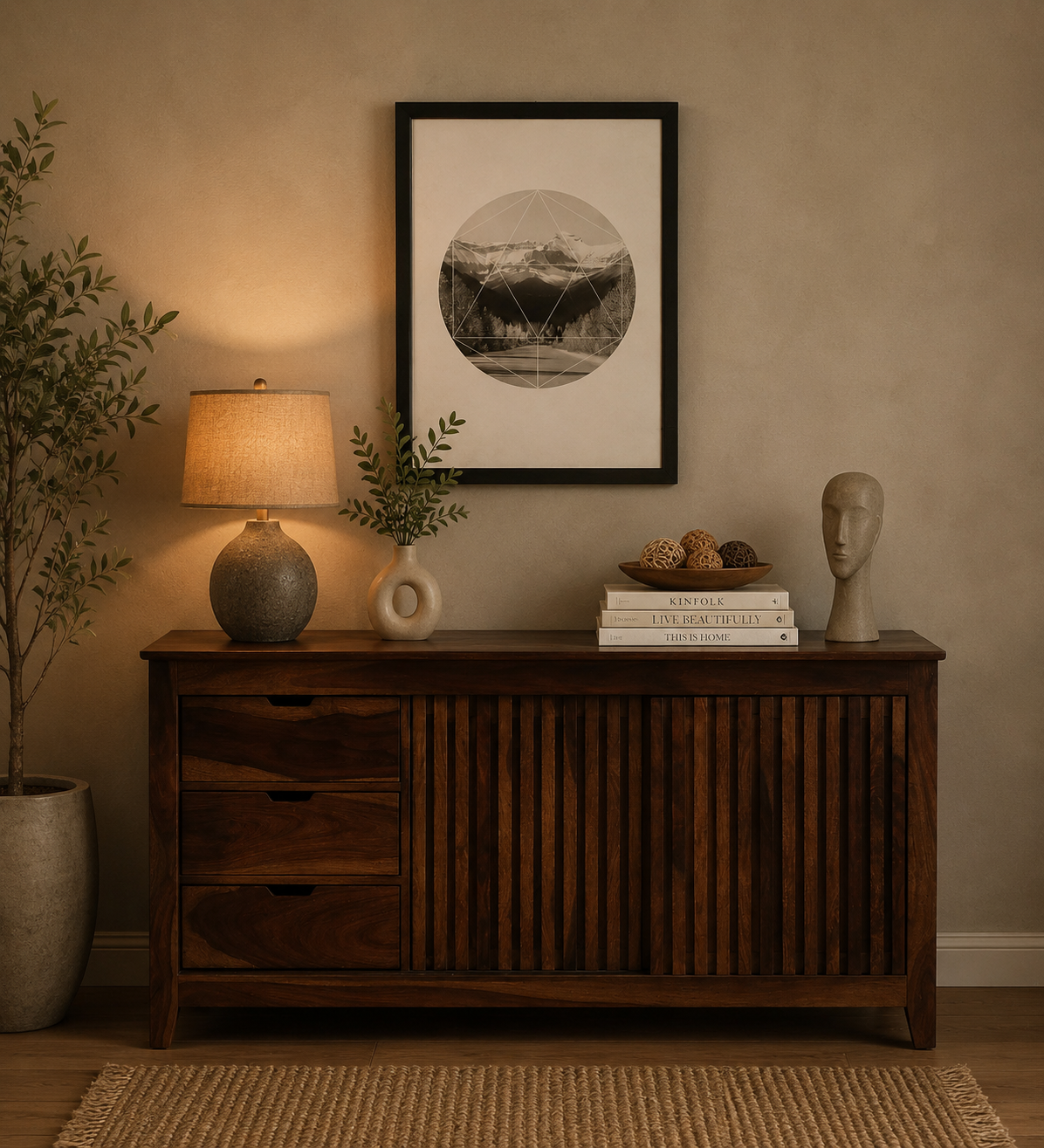 Ishaan-Solid-Wood-Display-And-Storage-Cabinet-In-Natural-Finish-classic-wood-1.png Ishaan Solid Wood Display And Storage Cabinet In Natural Finish - Image 1