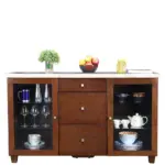 Solid Sheesham Wood Crockery Cabinet - Image 4