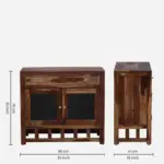 Modern Wooden Crockery Unit with Storage - Image 3