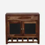Modern Wooden Crockery Unit with Storage - Image 4