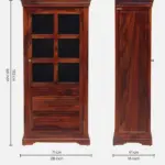 Sheesham Wood Crockery Cabinet in Walnut Finish - Image 3