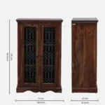 Solid Wood Crockery Cabinet with Glass Doors - Image 3