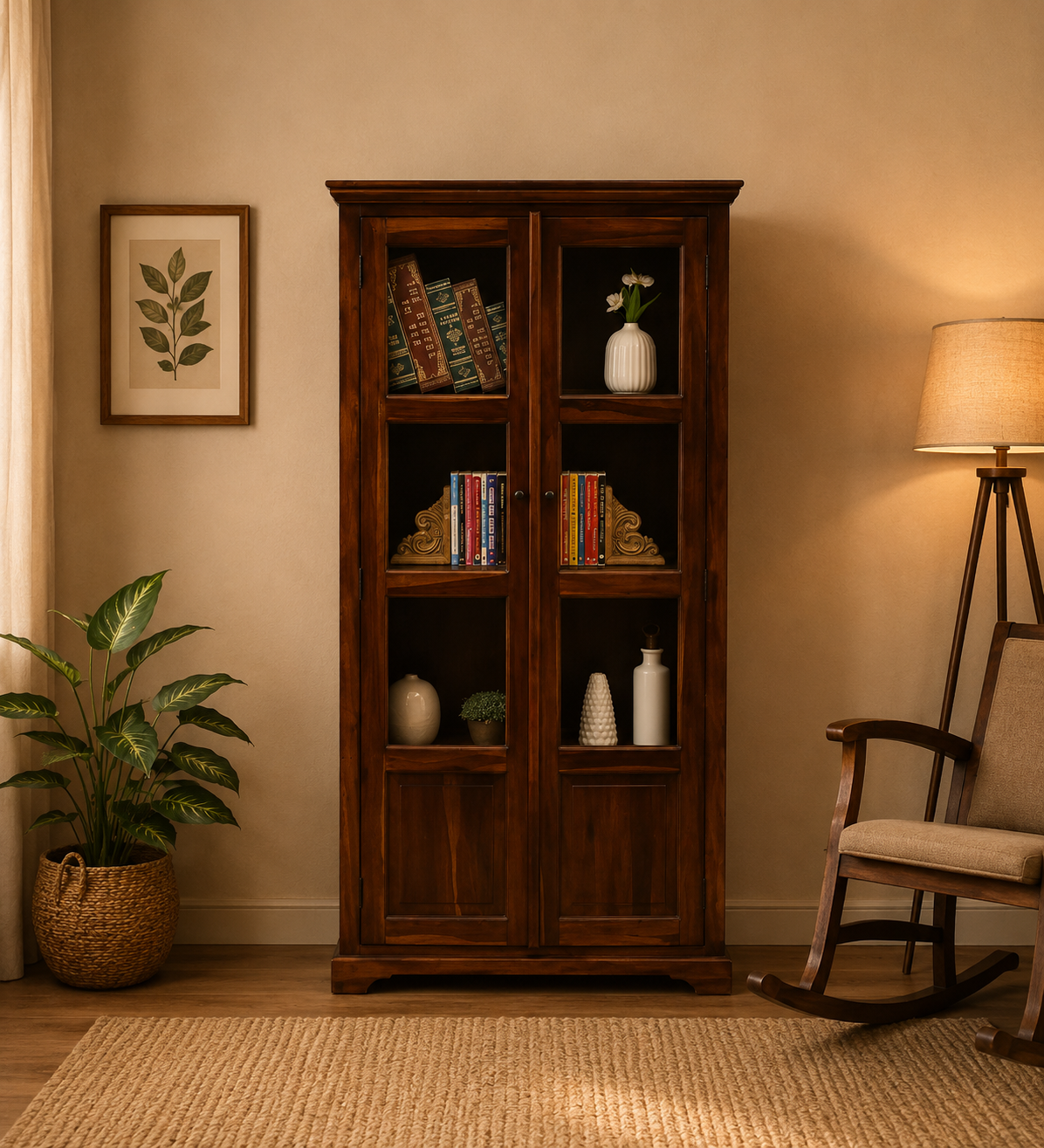 Wooden-Dining-Room-Crockery-Cabinet-classicwood-1-1.png Wooden Dining Room Crockery Cabinet - Image 1