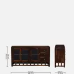 Traditional Sheesham Wood Crockery Unit - Image 3