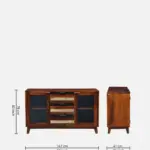 Wooden Crockery Cabinet with Shelves - Image 3
