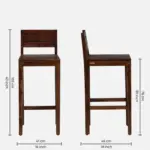 Brookhaven Sheesham Wood Bar Table Set in Provincial Teak Finish With (Set of 2) - Image 2