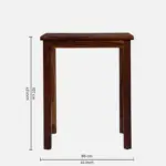 Elmwood Sheesham Wood Bar Table Set in Provincial Teak Finish With (Set of 2) - Image 8