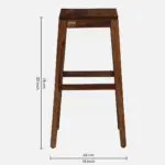 Northfield Sheesham Wood Bar Table Set in Provincial Teak Finish With (Set of 2) - Image 6