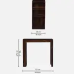 Maplecrest Sheesham Wood Bar Table Set in Provincial Teak Finish With (Set of 2) - Image 9