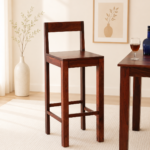 Worvik Solid Wood Bar Chairs in Natural Oak Finish (Set of 2)