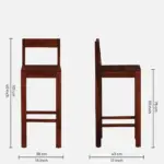 Worvik Solid Wood Bar Chairs in Natural Oak Finish (Set of 2) - Image 6