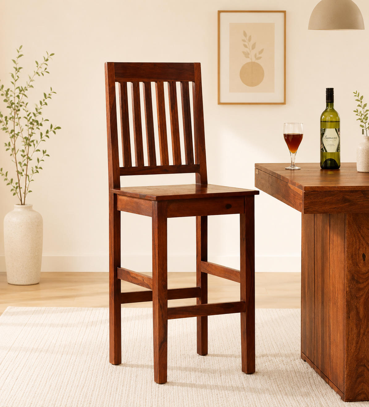 Nreston-Wooden-Bar-Stools-in-Walnut-Finish-Set-of-2-classic-wood-1.png Nreston Wooden Bar Stools in Walnut Finish (Set of 2) - Image 1