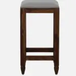 Alder Sheesham Wood Bar Stool in Walnut Finish - Image 6