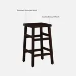 Arlo Sheesham Wood Bar Stool in Honey Finish - Image 2
