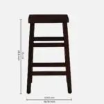 Arlo Sheesham Wood Bar Stool in Honey Finish - Image 5