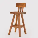 Elara Solid Wood Bar Stool in Walnut Finish - Image 4