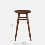Solen Sheesham Wood Counter Stool for Dining and Bar Areas - Image 7