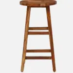 Oriel Solid Sheesham Wood Bar Stool in Natural Finish - Image 5