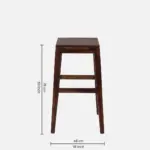 Tavian Premium Wooden Bar Stool with Ergonomic Back Support - Image 6