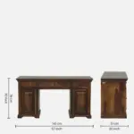 Stayan Sheesham Wood Writing Table in Scratch Resistant Provincial Teak Finish - Image 3