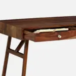 Sheesham Wood Writing Table In Scratch Resistant Provincial Teak Finish - Image 9